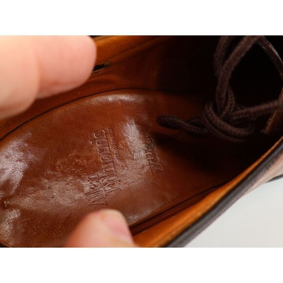 Allen Edmonds Wilbert Men’s Tan Brown Leather Split Toe Comfort Shoes Size 11C - Picture 10 of 12